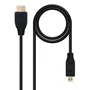 Nano Cable 10.15.3502 Cable Micro HDMI a HDMI Alta Velocidad 1.8m Negro, 4K, 10.2Gbps, Audio 8 Canales, Conectores Dorados